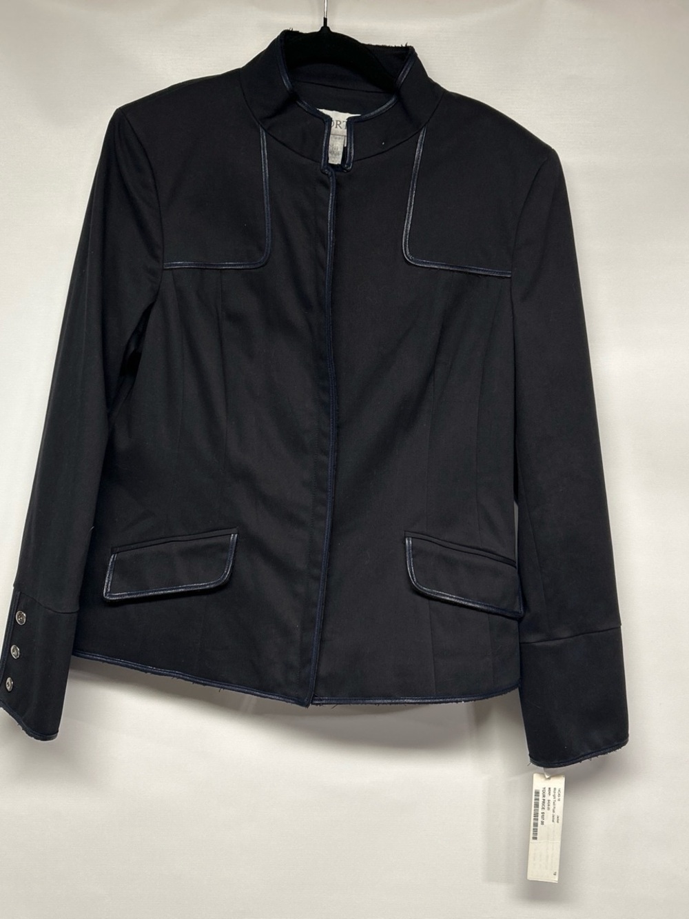 Worth Black Women's Blazer with Contrast Trim